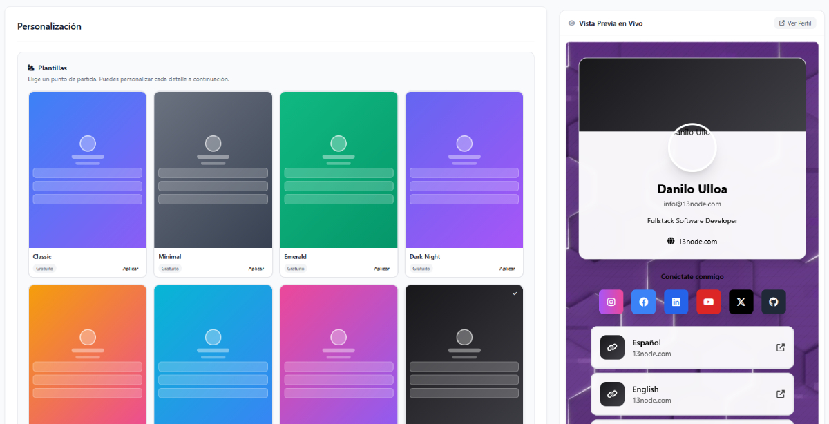 Theme customizer